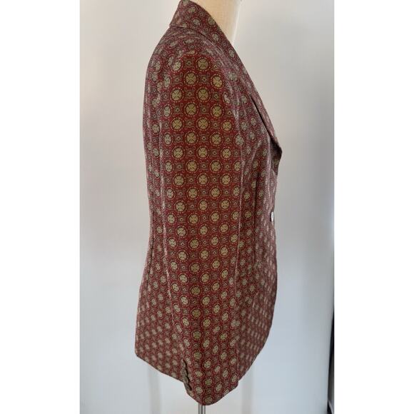 The Limited Collection Red Brown Size Med Button Long Sleeve Lined Blazer Work - Picture 2 of 5